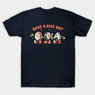 group  retro sushi cartoon character T-Shirt